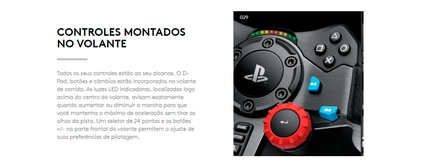 Volante Logitech Driving Force G29 Para PS4 / PS3 / PC